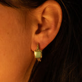 Aventurine Hoop Earrings Gaia