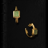 Aventurine Hoop Earrings Gaia