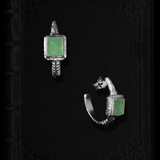 Aventurine Hoop Earrings Gaia