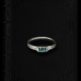 Birthstone Ring Yue - December | Blue topaz