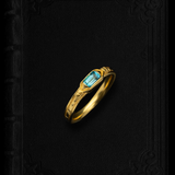 Birthstone Ring Yue - December | Blue topaz