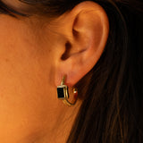 Onyx hoop earrings Gaia
