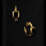 Onyx hoop earrings Gaia