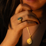 Moss Agate Ring Mulsa